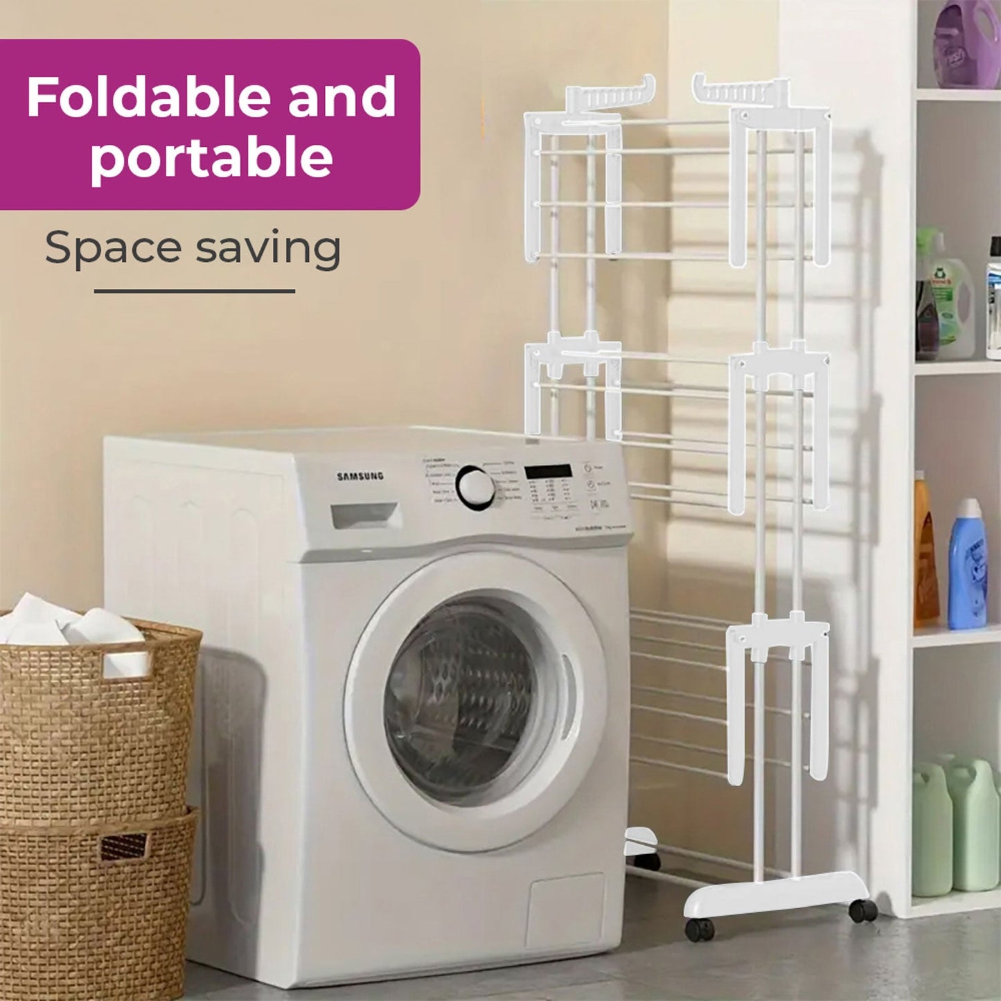 Multi-Level Folding Laundry Drying Rack