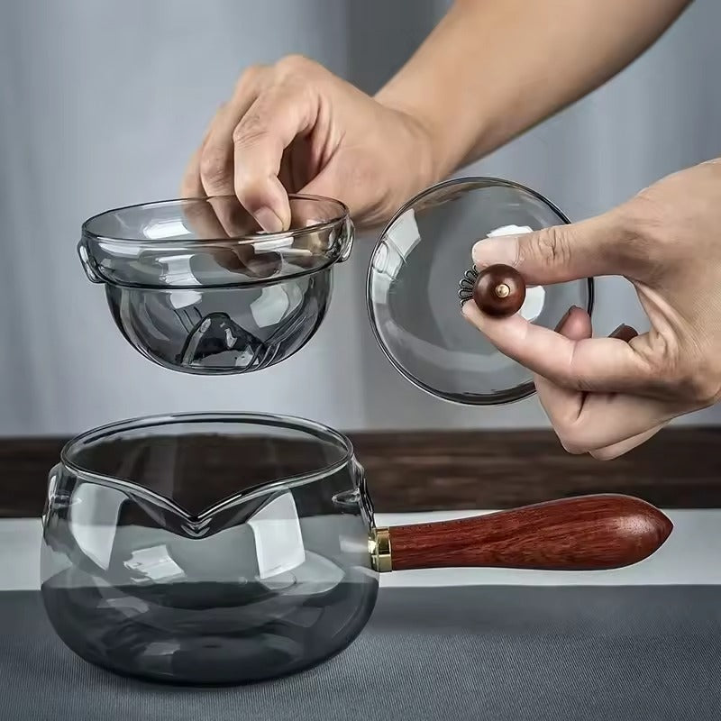 InfuRota Glass Teapot with Rotating Infuser