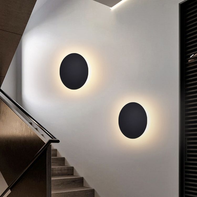 Lunora Living – Solaro Modern Round Wall Lamp for Ambient Bedroom Lighting