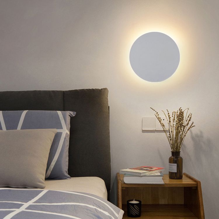 Lunora Living – Solaro Modern Round Wall Lamp for Ambient Bedroom Lighting