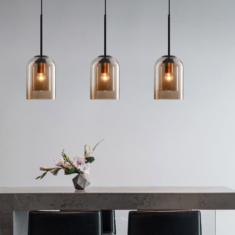 Double Glass Pendant Indoor Lamp Light